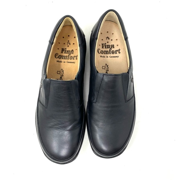 Finn Comfort Aden City-Sport Black Montana Leather Slip On Loafers main image 2